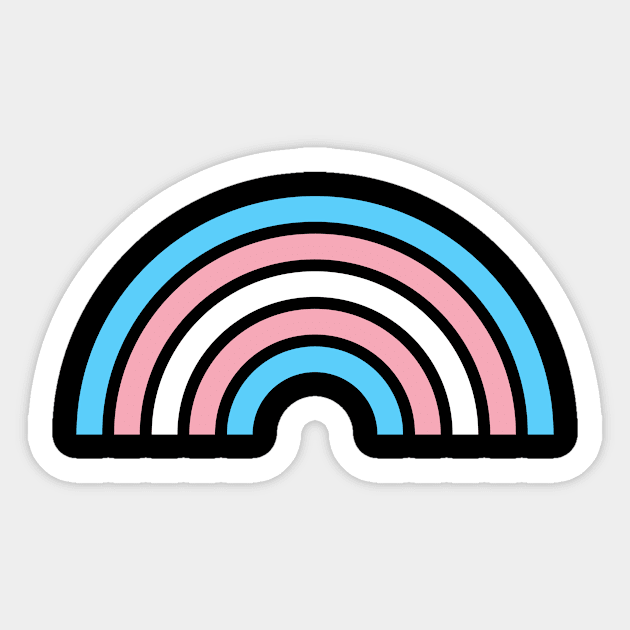 Gay Pride LGBTQ Transgender Rainbow Stripe 2018 Sticker by phoxydesign